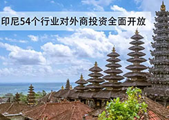 印尼54个行业将全面开放对外商投资！
