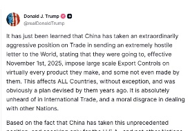 特朗普对中国商品加征100%关税,中国会对美国商品加征关税吗？