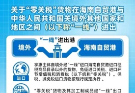 政策图解:海关总署关于海南自贸港“一线、二线、岛内流通”税收政策的通知