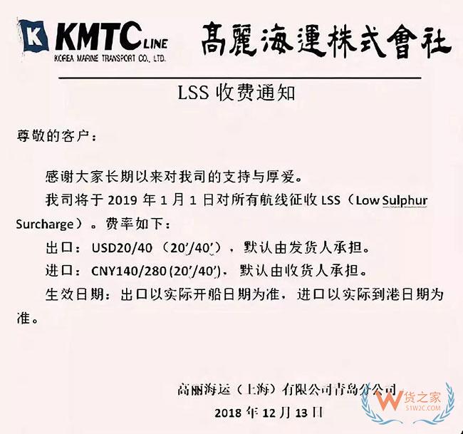 1月1日起，全国口岸将统一征收低硫燃油附加费—货之家