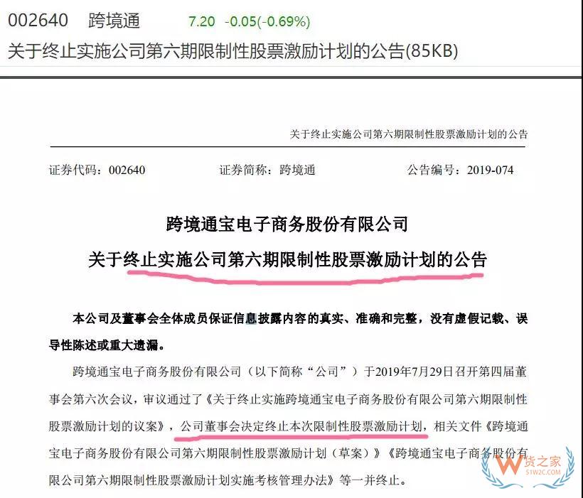 跨境通4300万股票激励,没了—货之家 跨境通4300万股票激励,没了—货之家